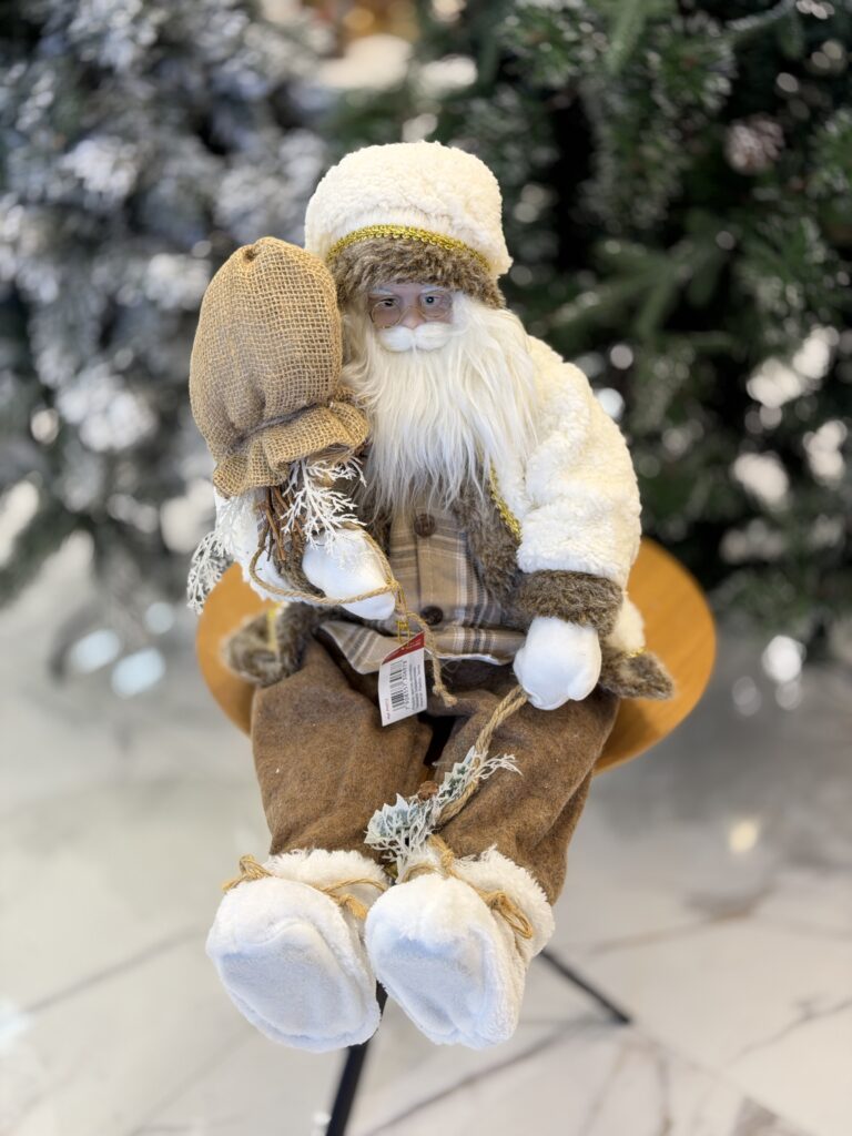 PAPAI NOEL SENTADO 60CM RÚSTICO