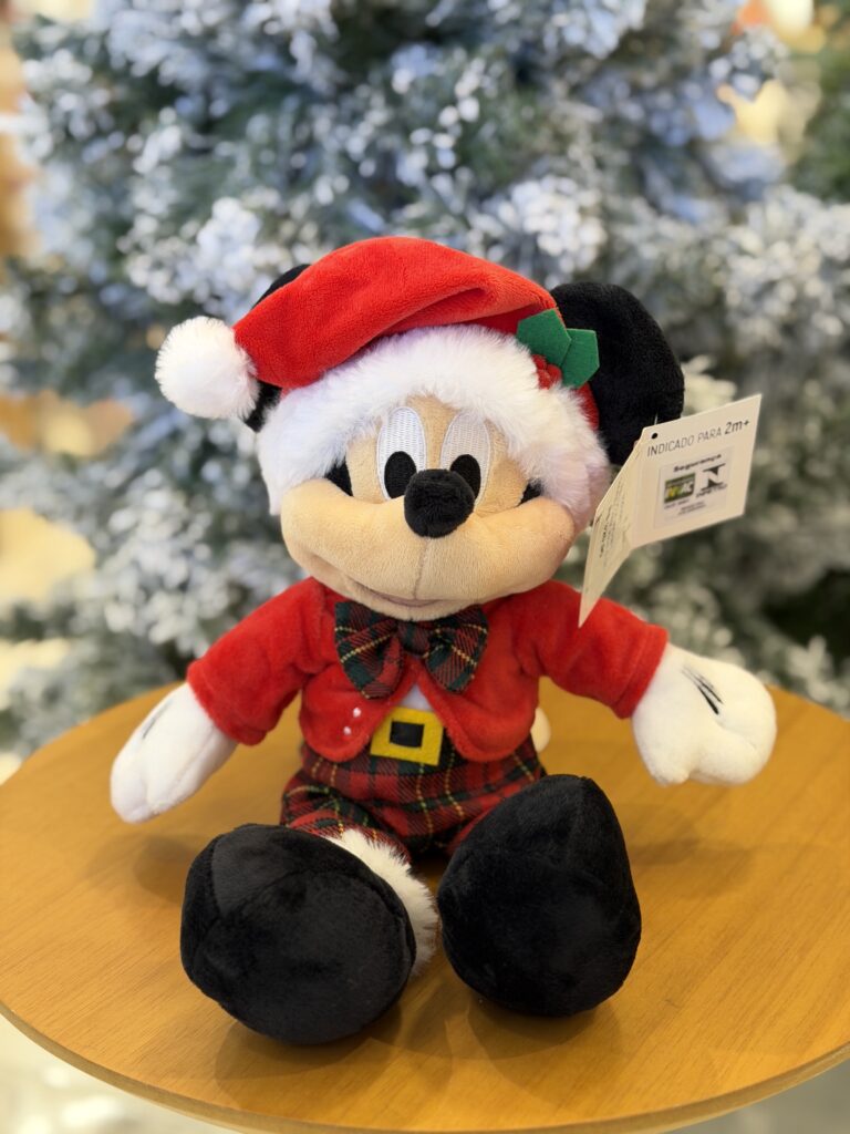 MICKEY XADREZ NATALINO 30CM SENTADO