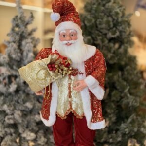 PAPAI NOEL 91 CM VERMELHO E DOURADO