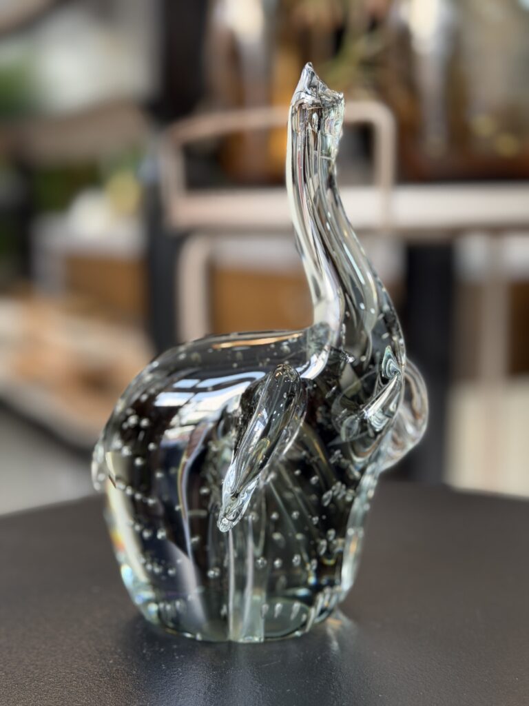 ELEFANTE VIDRO DECORATIVO 18CM